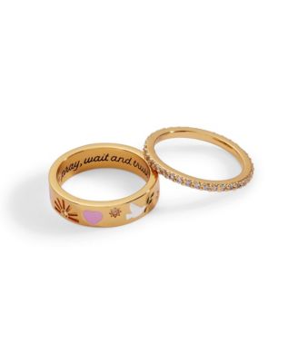 Pray, Wait and Trust' Ring Set of 2