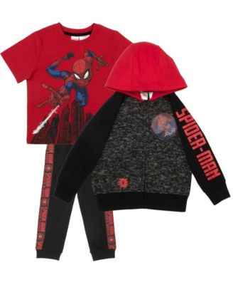 Boys' 3T - 12 3-Piece Zip-Up Fleece Hoodie, T-Shirt and Pants Set