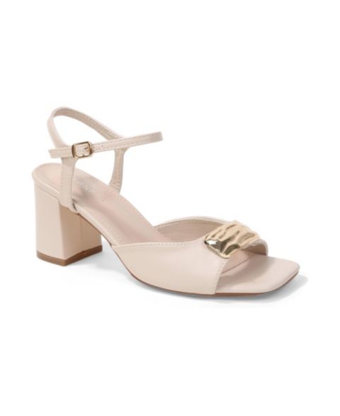 Женские сандалии BERNESS Kade Nugget Accent Block Heel, цвет: Бежевый