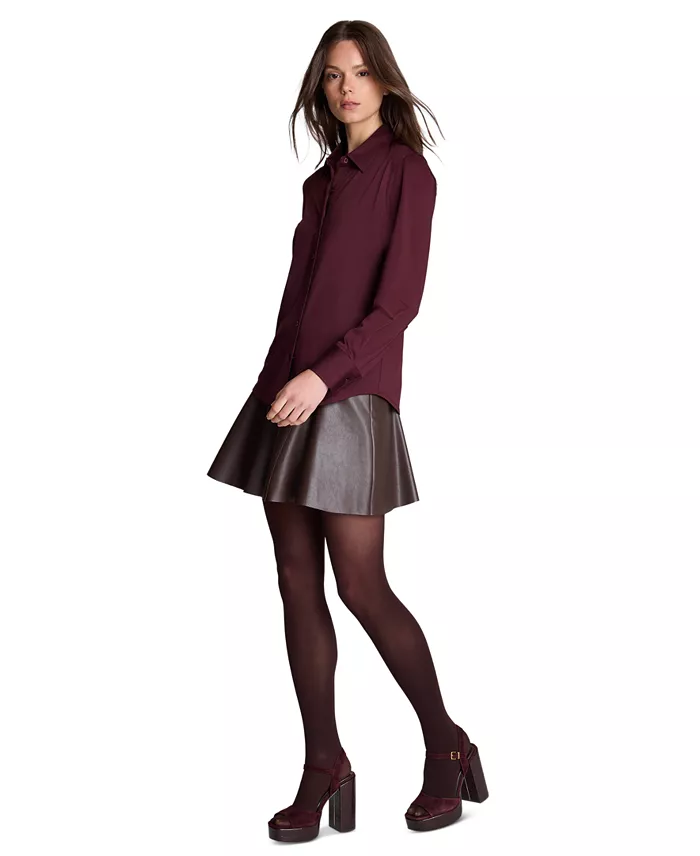 Women's Metro Knit Long Sleeve Button Front Shirt - thumbnail 4