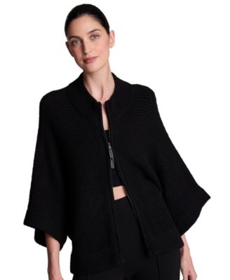 Women's Elbow Sleeve Doleman Zip-Up Cardigan