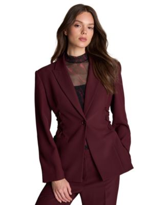 Women's Side lacing One Button Blazer
