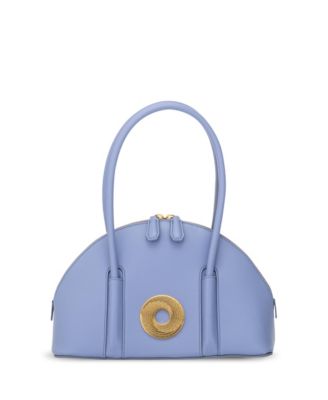 Kiko 10 Italian Leather Top-Handle Bag with Gold Monogram