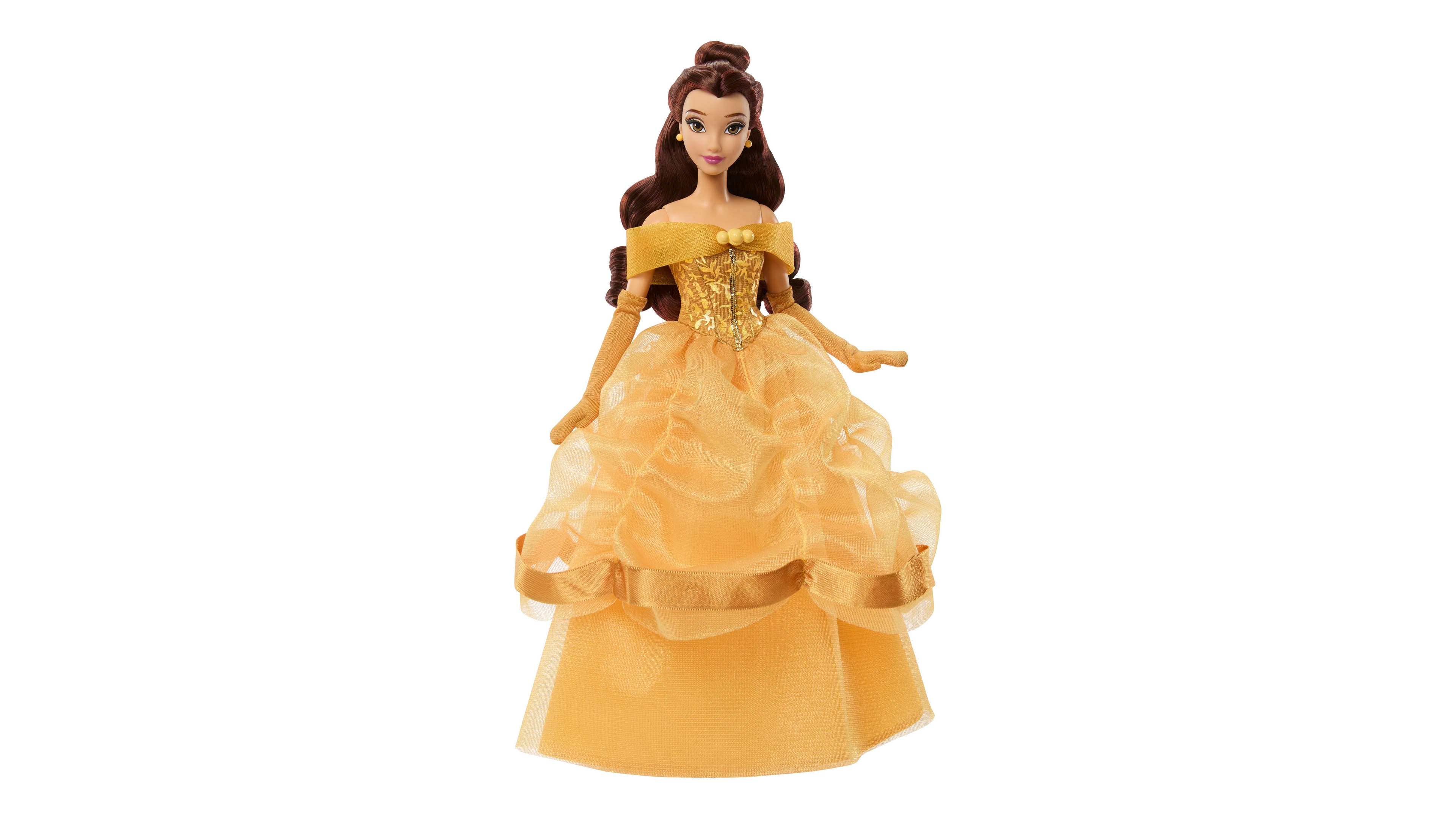 Disney Princess Sparkling Princess Series Belle Removable Dress & Accessories Fashion Doll, Ages 4+