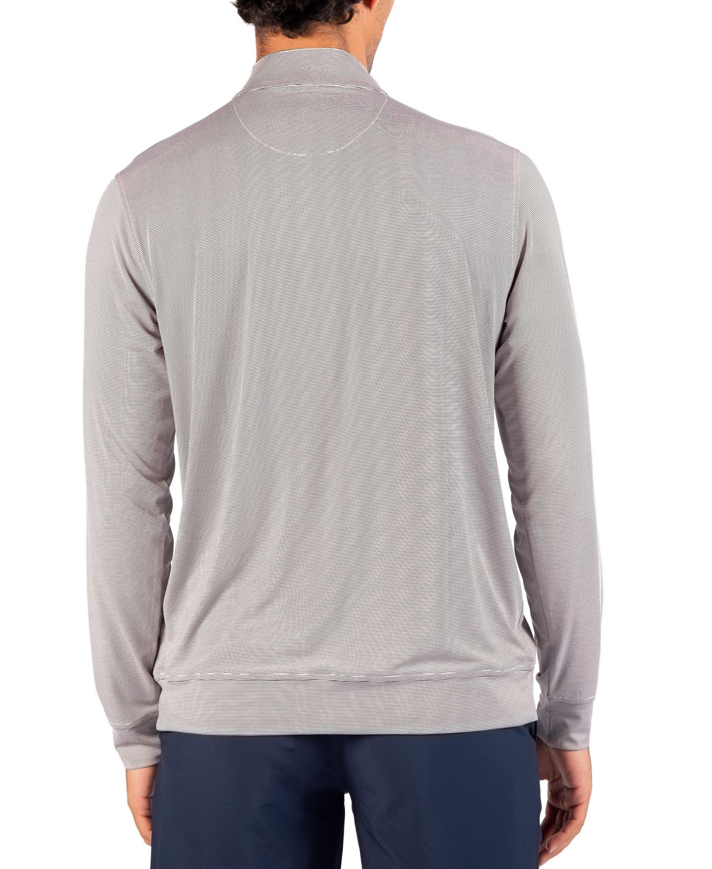 Мужской свитер Tailorbyrd Mini Stripe Performance Quarter Zip, цвет: Чёрный — фото 2