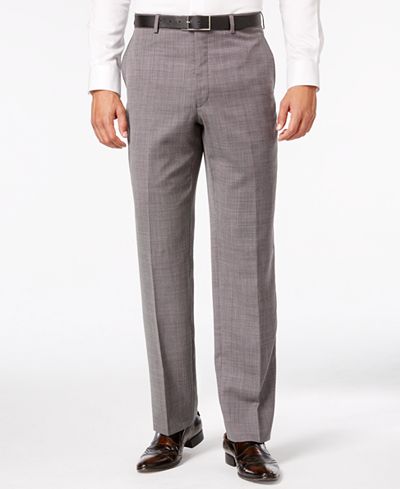 Shaquille O'Neal Collection Men's Black and White Pindot Big and Tall Classic-Fit Pants