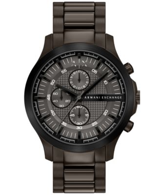 Armani Exchange Men's Quartz Chronograph Brown Stainless Steel Watch 46mm