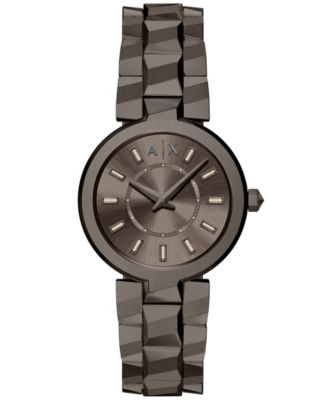 Armani Exchange Women's Audora Quartz Two Hand Brown Stainless Steel Watch 34mm