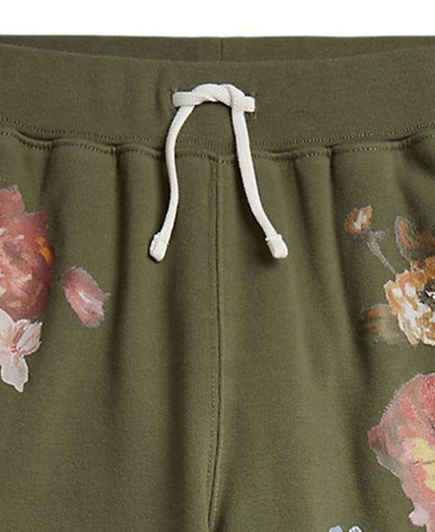 Брюки Polo Ralph Lauren Floral Wide-Leg Fleece Sweatpants для девочек, цвет: Оливковый — фото 5