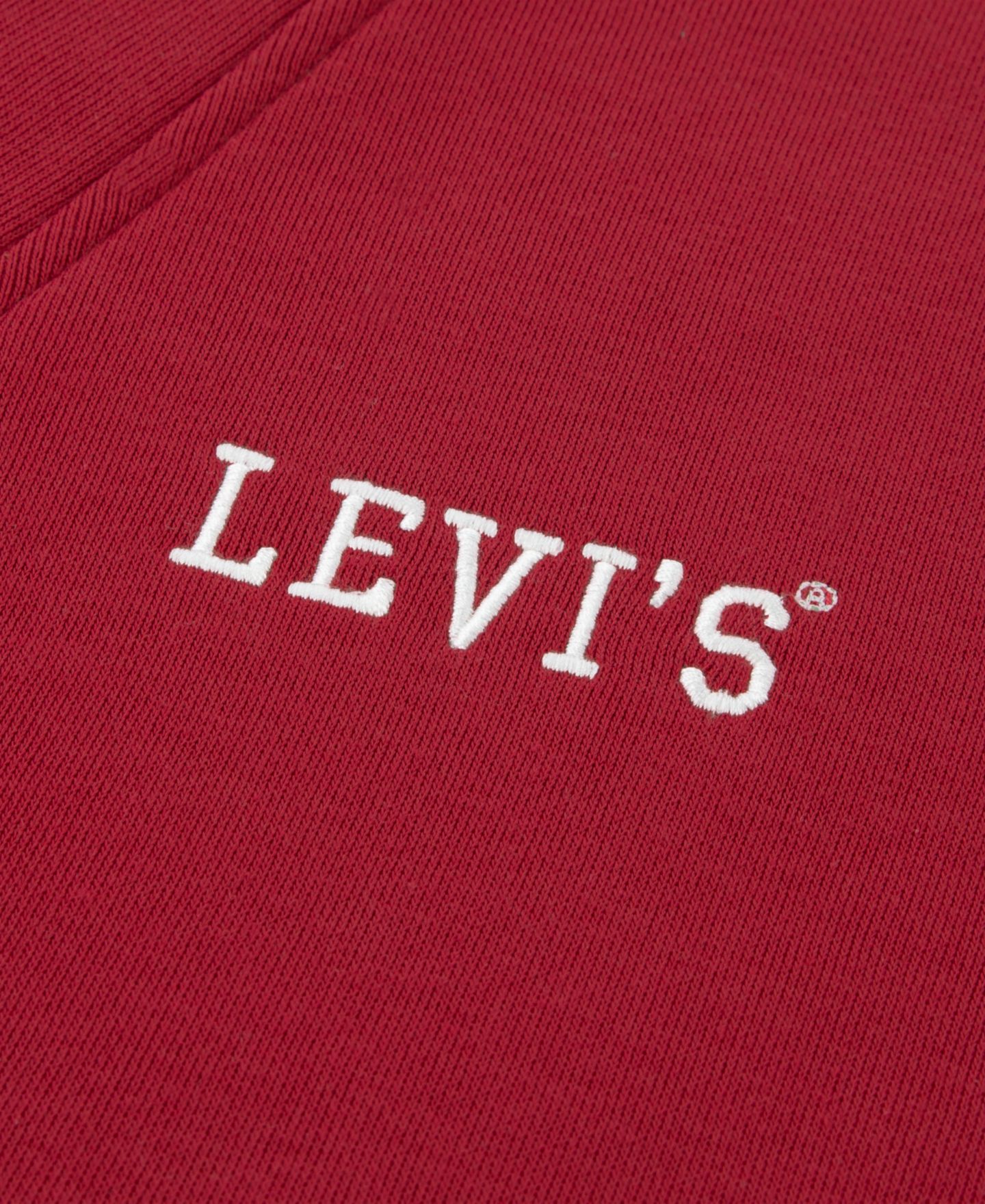 Кардиган Levi's Varsity Fleece Cardigan для девочек, цвет: Глубокий бордово-красный — фото 8