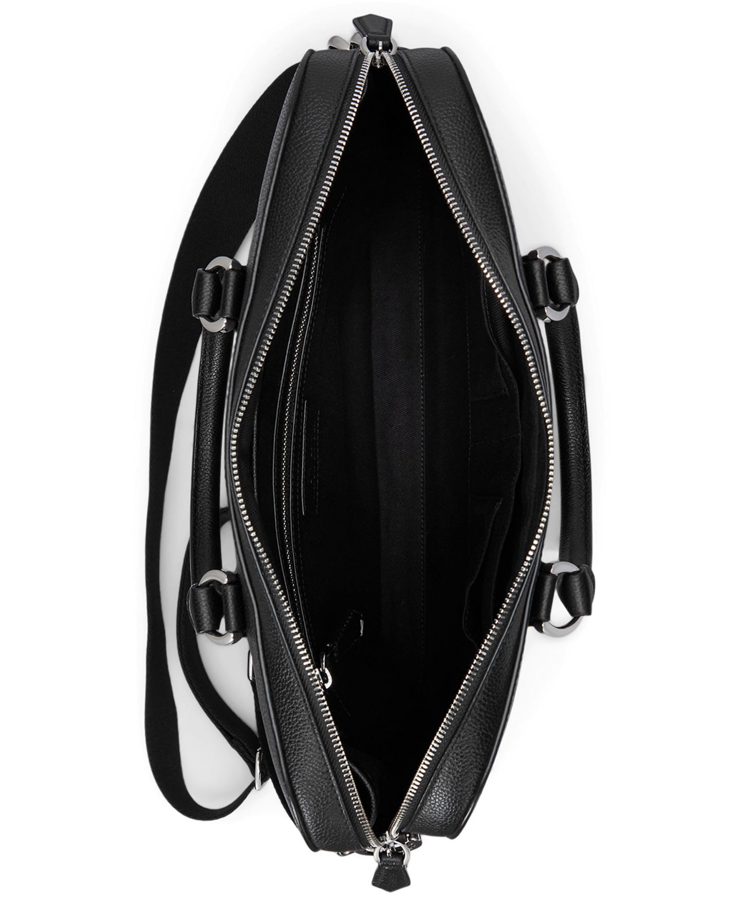 Мужская сумка Polo Ralph Lauren Pebbled Leather Commuter, цвет: Чёрный — фото 4
