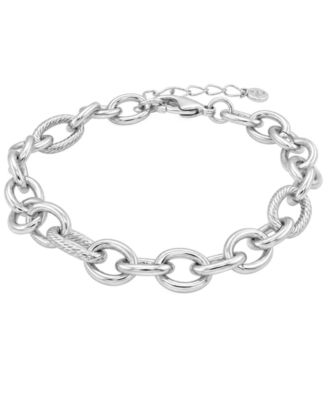 Cubic Zirconia Double Strand Chain Bracelet