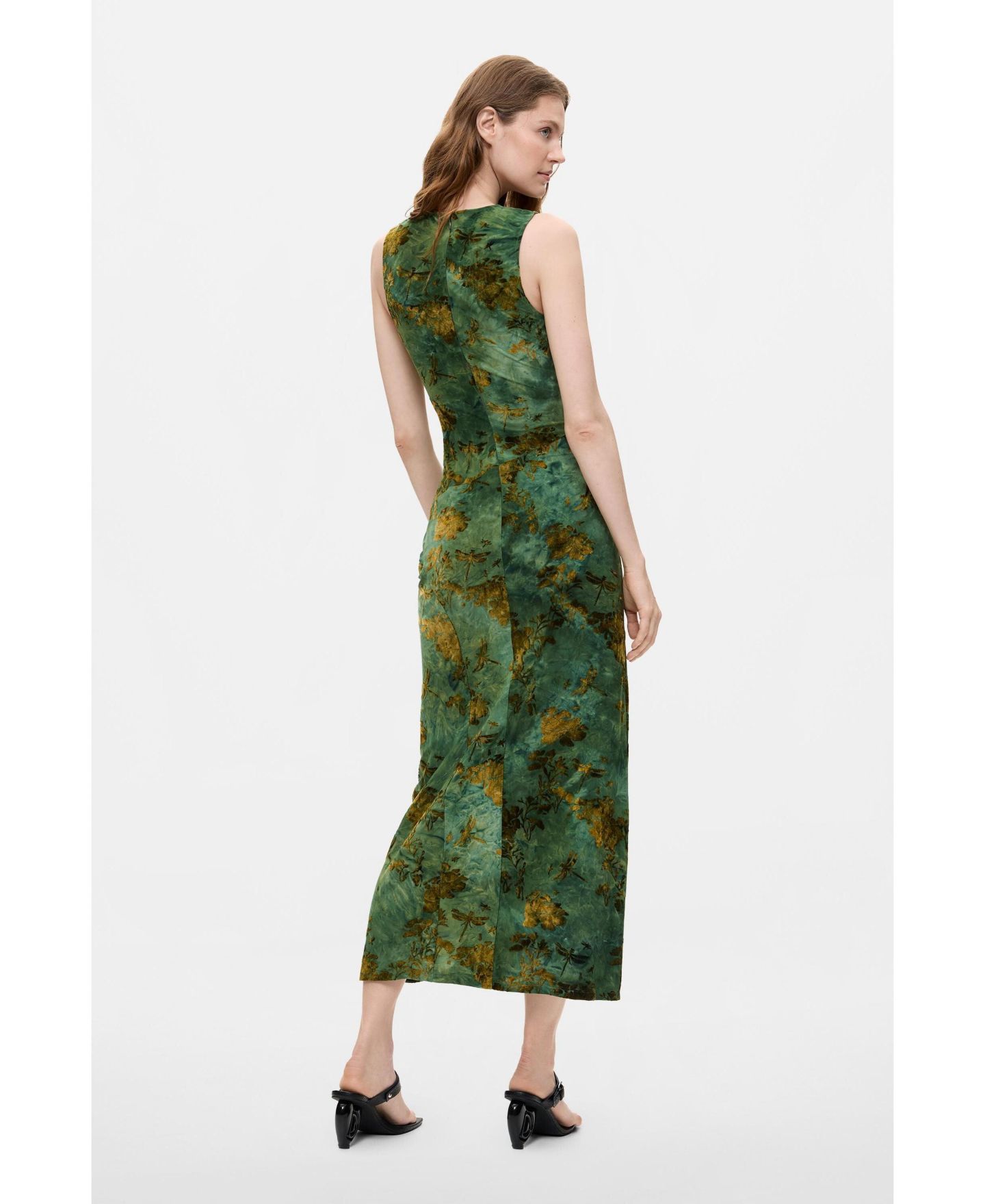 Женское платье Desigual Fitted Flocked Midi — фото 5
