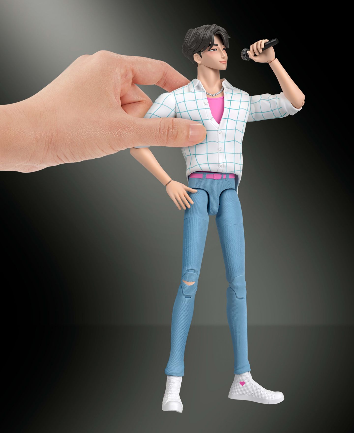 Детская фигурка KPop Demon Hunters Jinu 6.7-inch Action Figure with 18-Point Articulation and Interchangeable Hands and Faces, Ages 4+ — фото 2