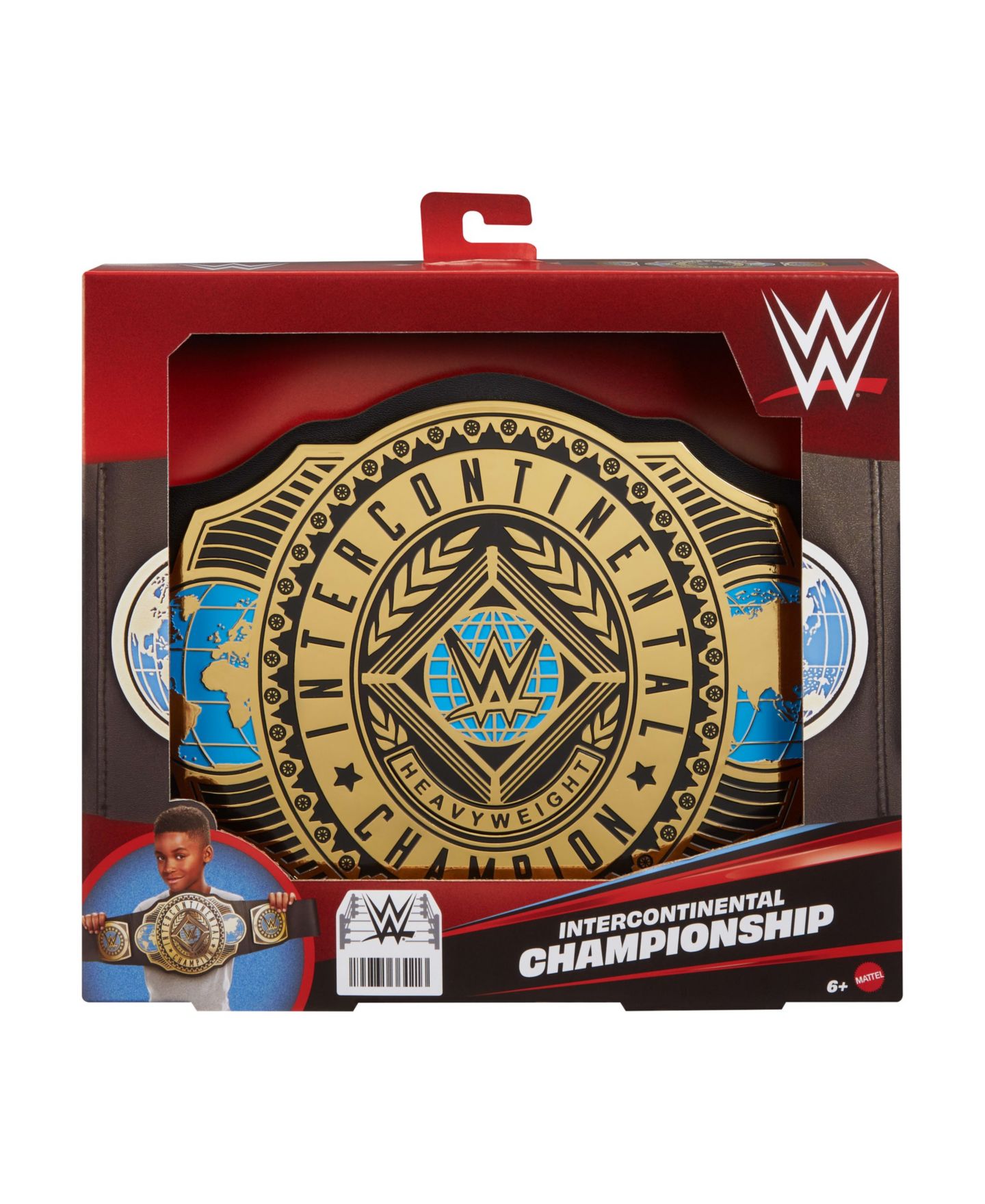 Детские игрушки WWE Intercontinental Championship Kid-Sized 1-Piece Title Belt, Ages 6+ — фото 4