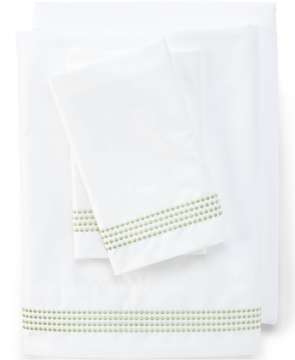 Lands' End Supima Cotton No Iron Sateen Embroidered Sheets