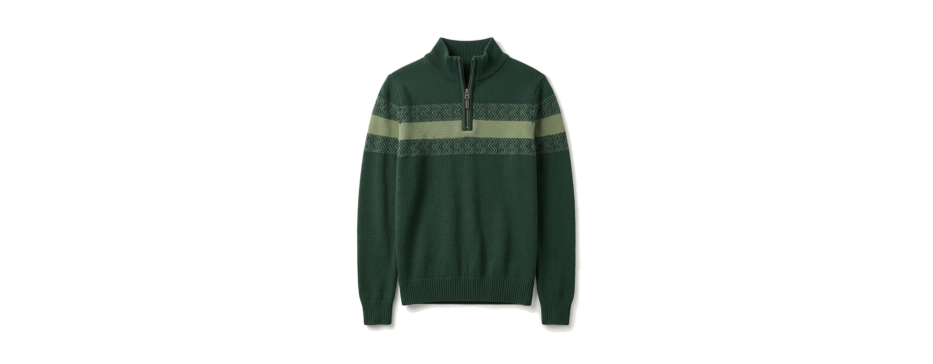Hope & Henry Boy's (5 - 7) Organic Half Zip Stripe Sweater