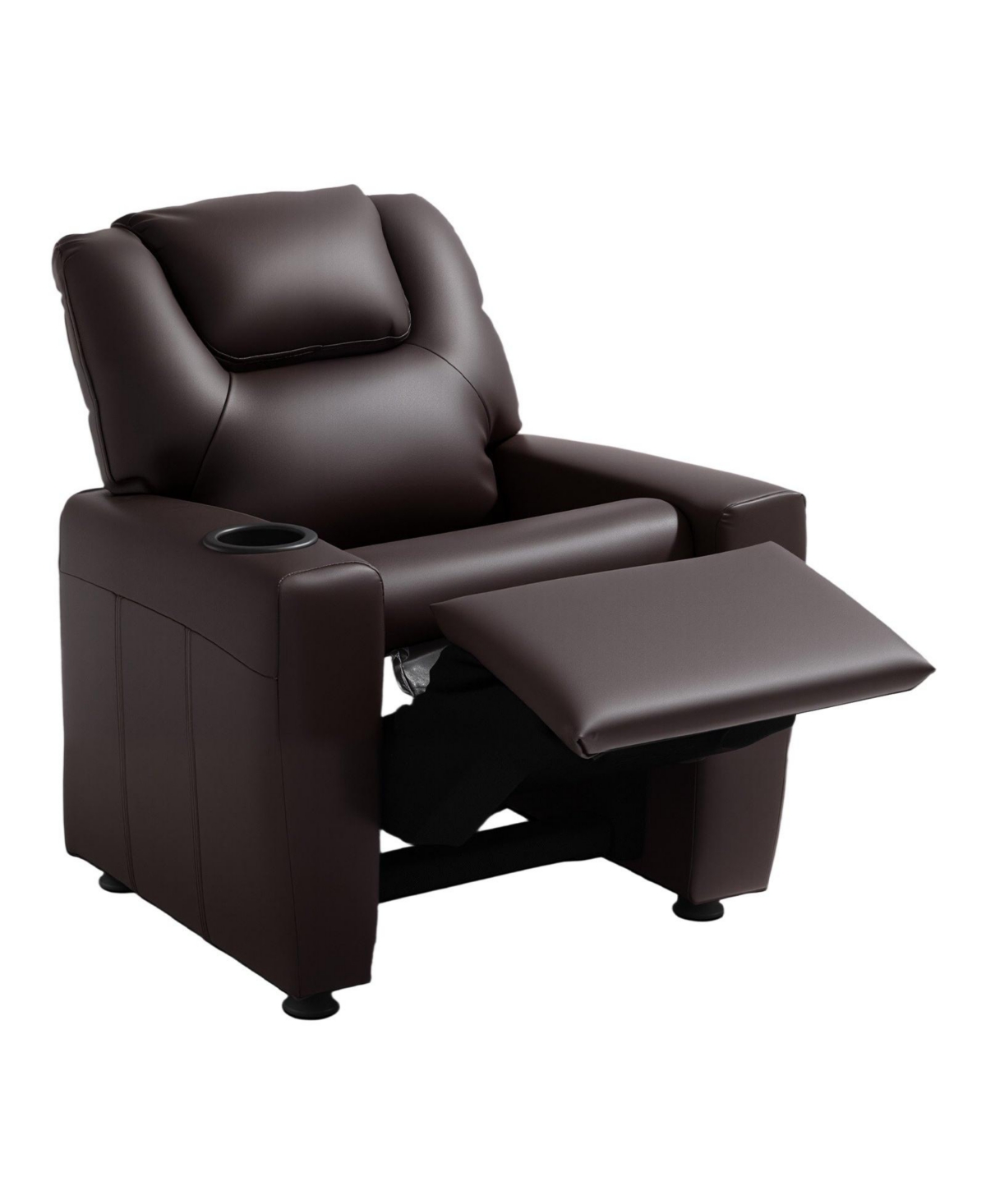 Slickblue Kids Recliner Chair with Cup Holder and Adjustable Footrest