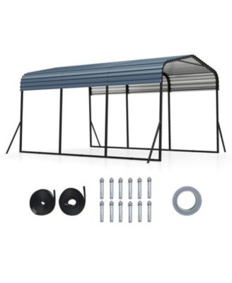 10 x 14.5 FT Heavy-Duty Carport Outdoor Galvanized Steel Garage Shelter with Leak-Proof Roof