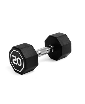 Octagonal RPE-Coated Dumbbell with Chrome Knurled Handle