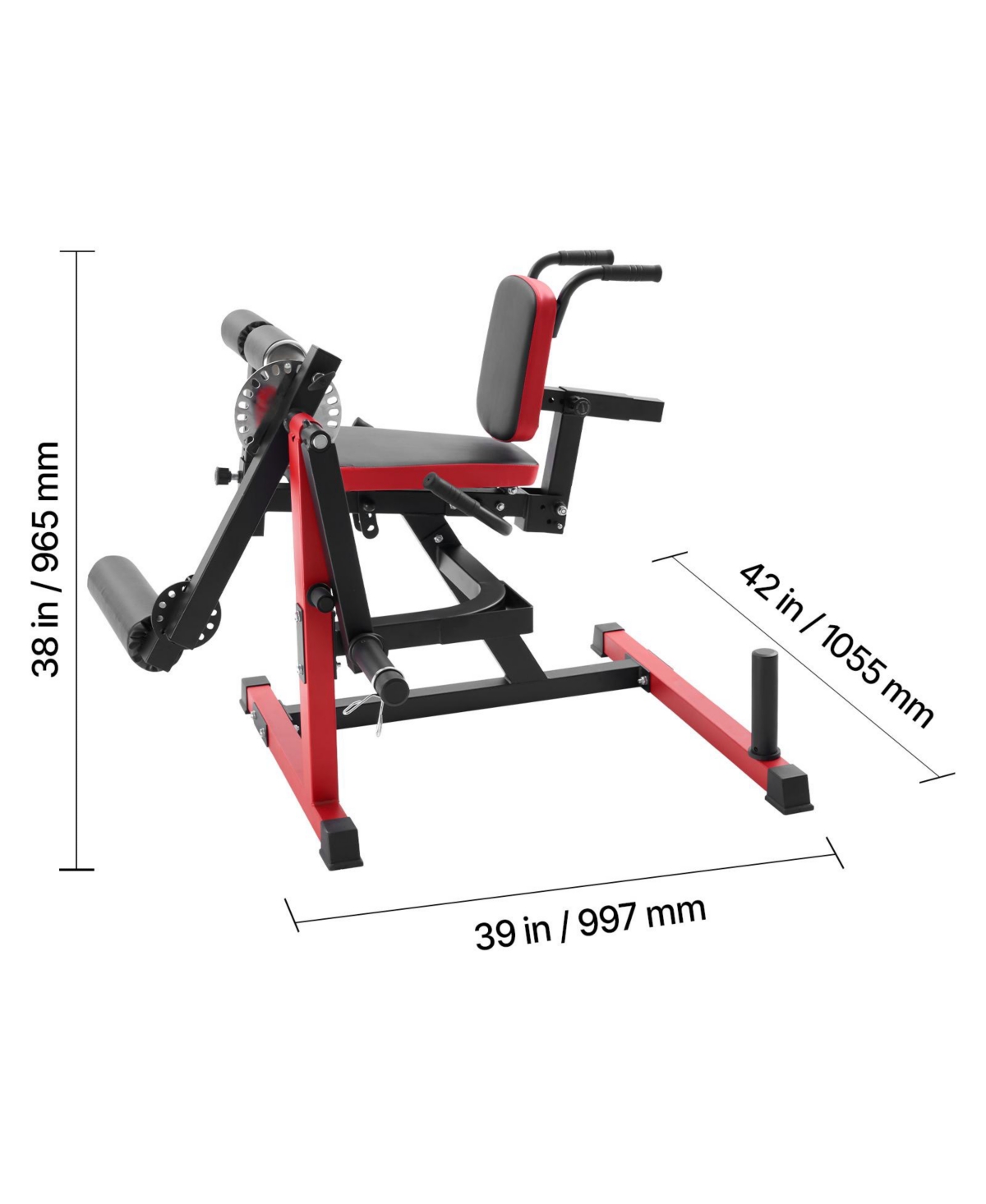 Sugift Adjustable Leg Extension and Curl Machine 550 Lbs Heavy Duty Workout Bench for Home Gym