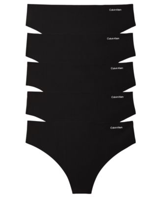 Invisibles Seamless Microfiber Mid-Rise Thong, 5-Pack, QD5418