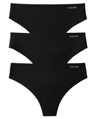 Invisibles Seamless Microfiber Tag-Free Thong, 3-Pack, QD5416