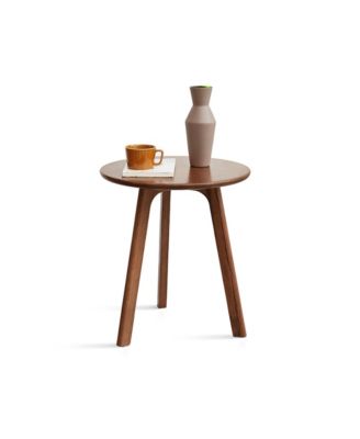 Round Solid Oak Wood End Table Side Table Nightstand Living Room Bedroom