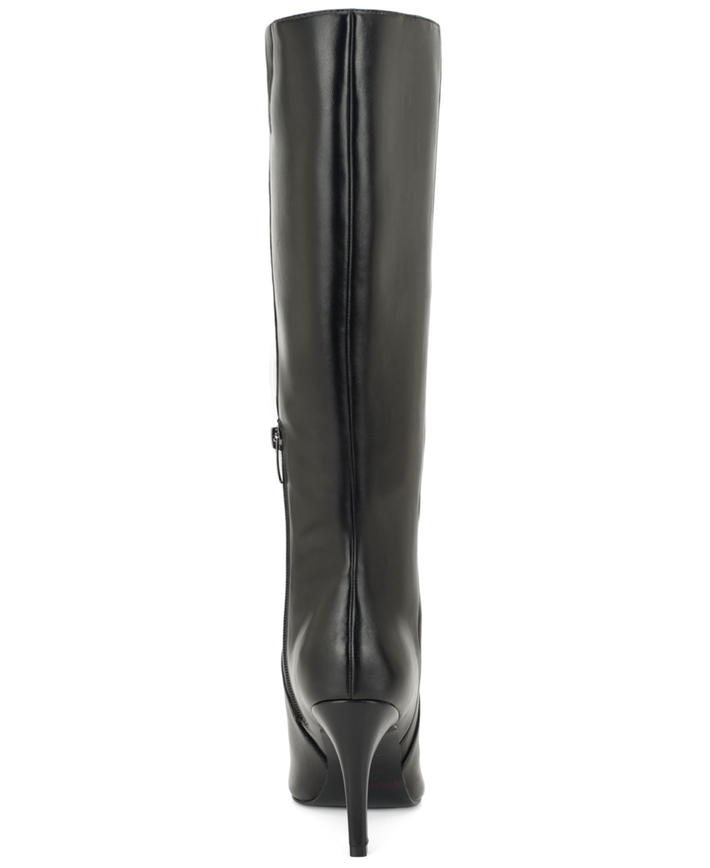 Женские ботинки Nine West Korin Tall Pointed Toe Stiletto Dress Boots, Regular & Wide Calf, цвет: Чёрный кожаный — фото 3