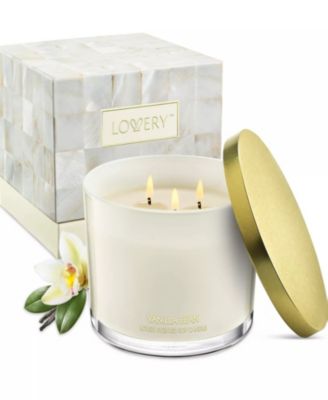 Vanilla Bean Home Candle Gift Set, 3 Wick Deluxe Soy Candles, 13oz