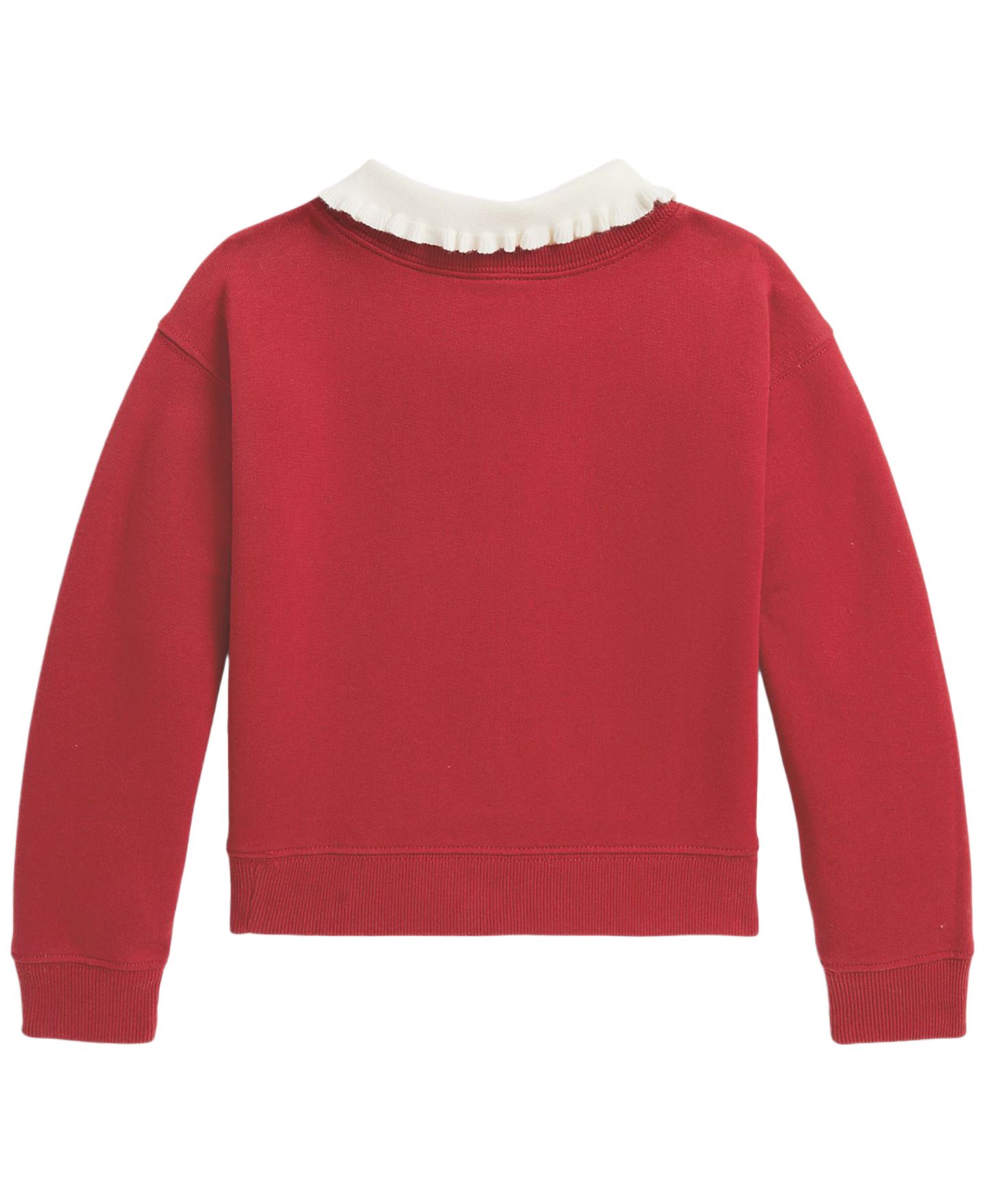 Толстовки Polo Ralph Lauren Collared Fleece Sweatshirt для девочек, цвет: Красный — фото 6