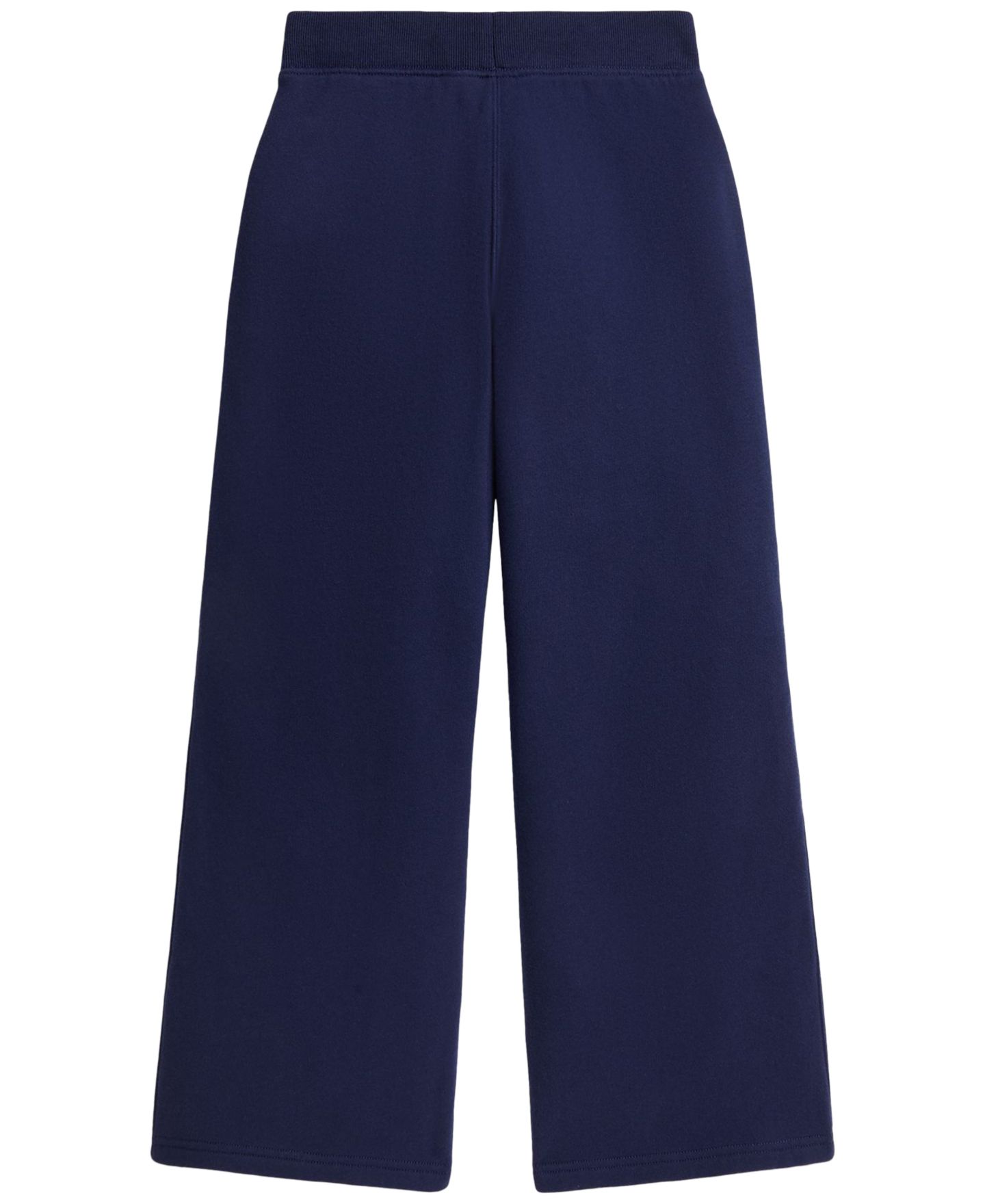 Брюки Polo Ralph Lauren Fleece Wide-Leg Sweatpants для девочек, цвет: Меланжевый белый / Тёмно-синий — фото 4