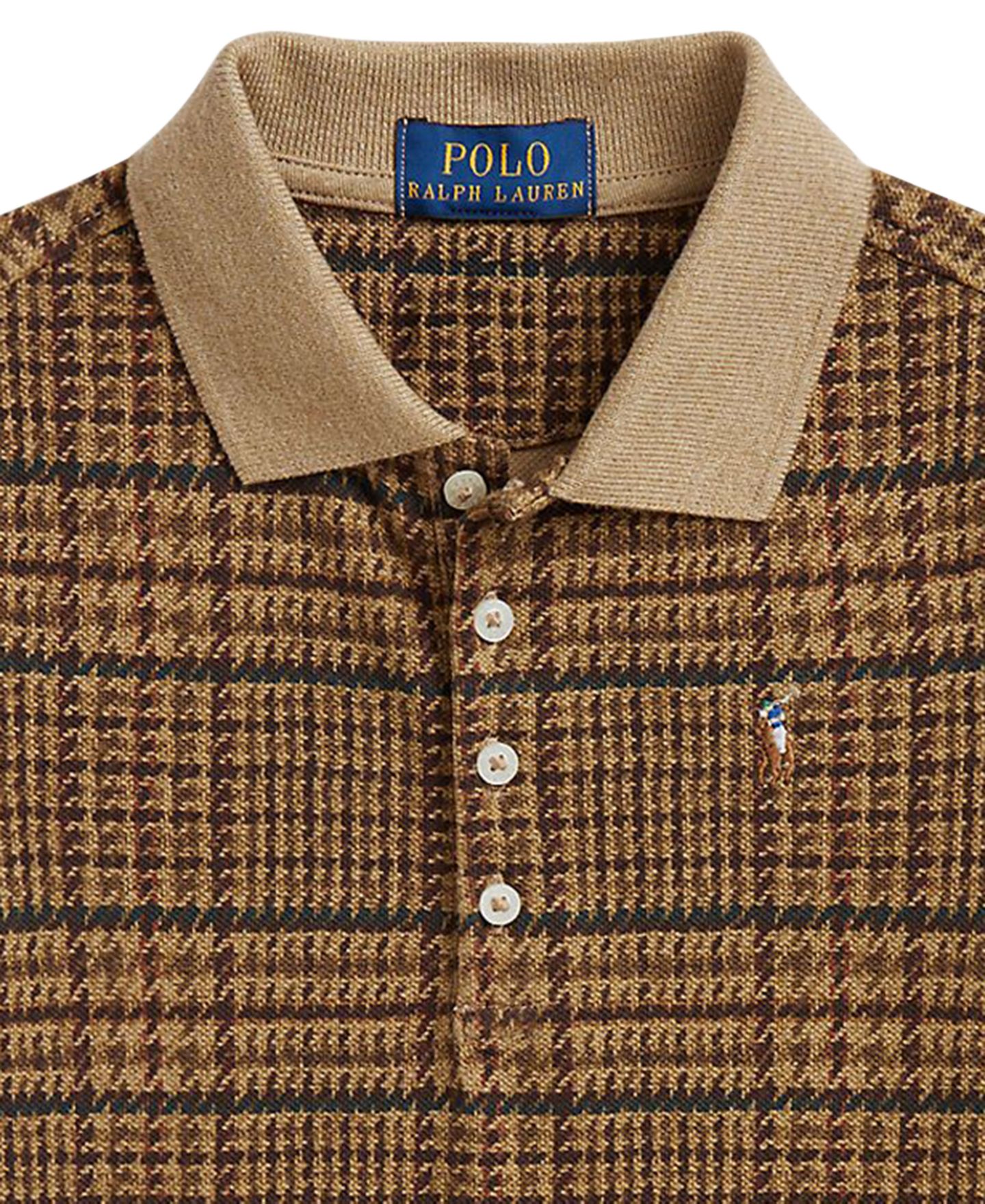 Платье Polo Ralph Lauren Tweed-Print Stretch Mesh Polo Dress для девочек, цвет: Glenview Tweed — фото 3
