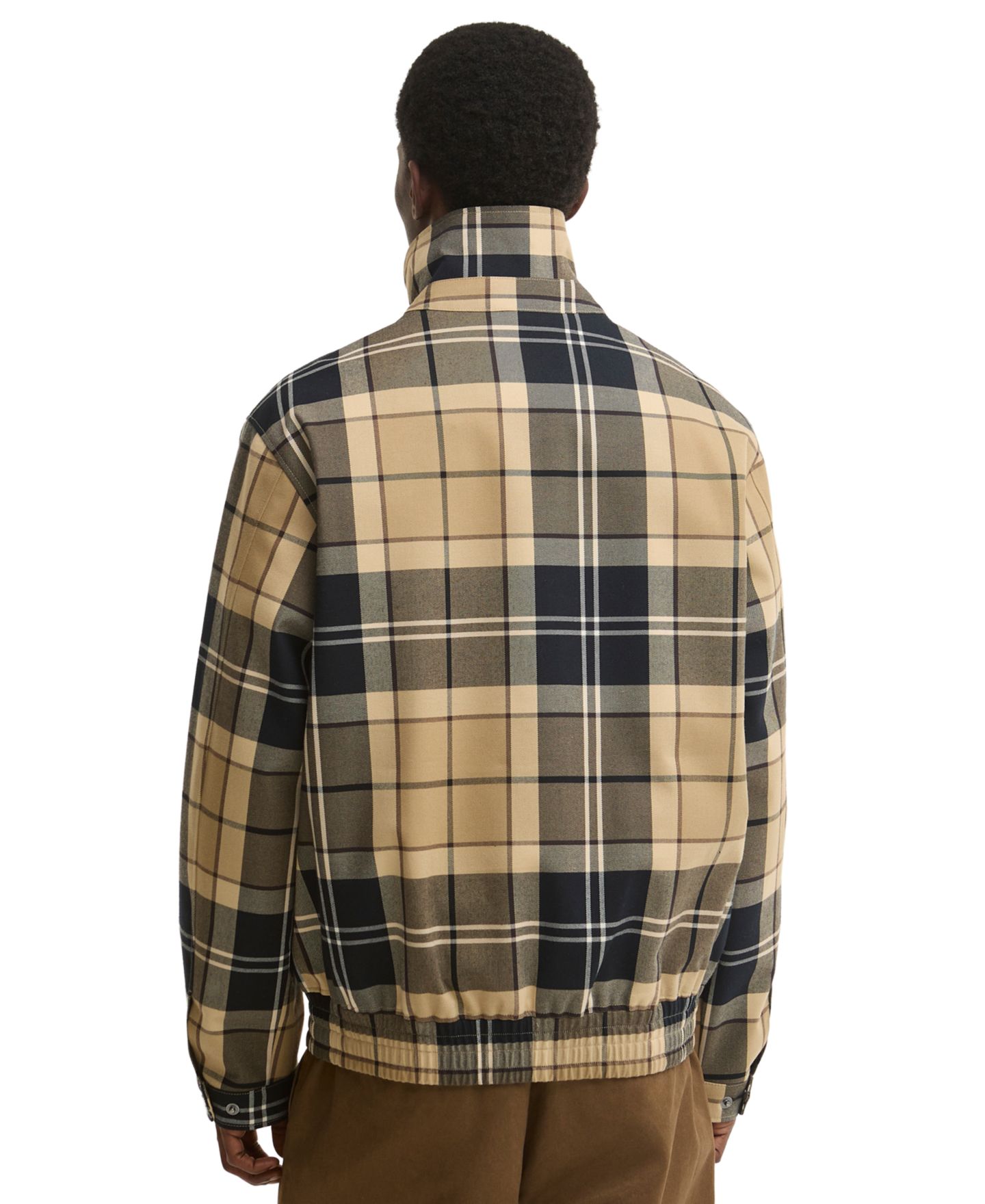 Мужская куртка Barbour Tartan Funnel-Neck Showerproof, цвет: Birchwood — фото 4