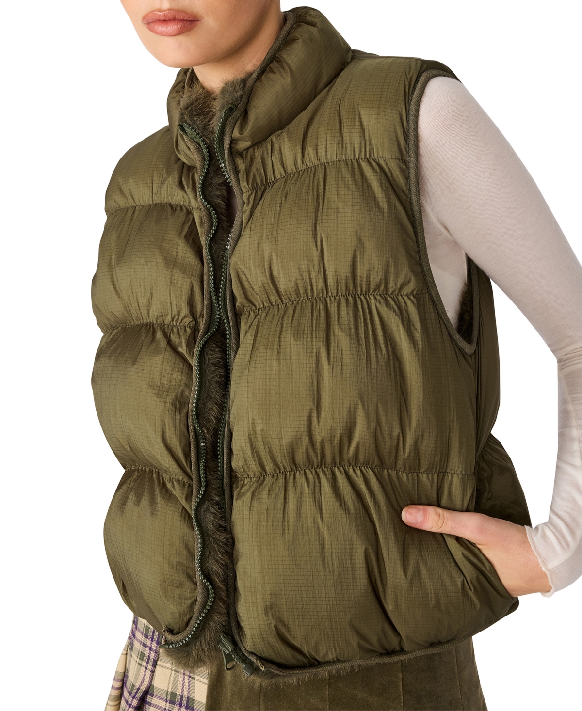Steve Madden Women's Brady Reversible Puffer Vest