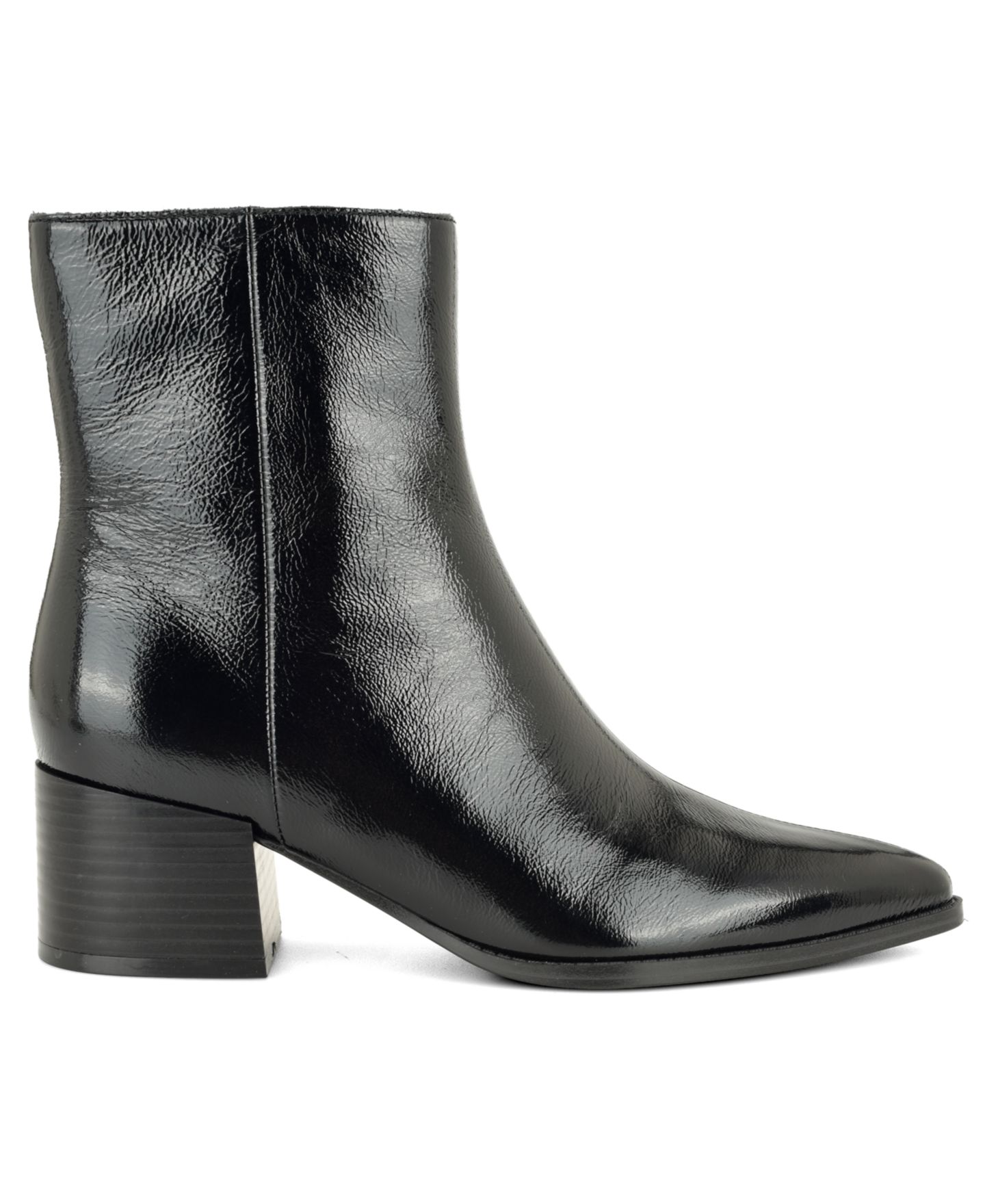 Женские ботинки Nine West Becky Pointed Toe Block Heel Booties, цвет: Чёрный кожаный — фото 2