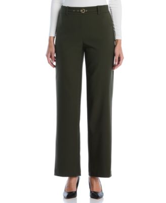 Petite Novelty Pull-On Wide-Leg High-Rise Pants