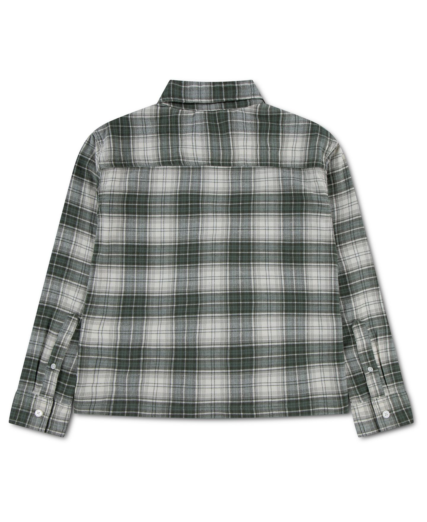Рубашка abercrombie kids Coastal Local Flannel Plaid Long-Sleeve для мальчиков, цвет: Laurel Wreath — фото 2