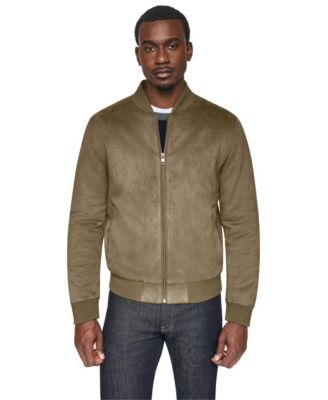 Men's Faux-Suede Bomber Jacket