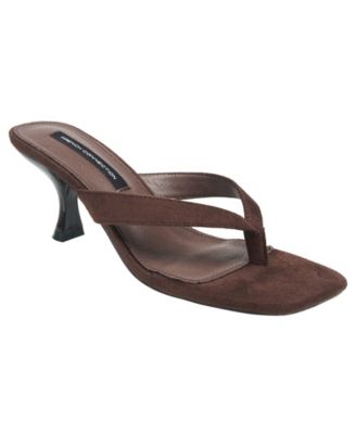 Women's Trinity Faux Suede Thong Kitten Heel