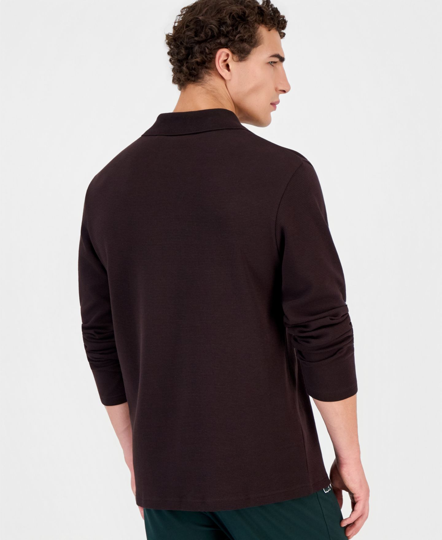 Сорочка для мужчин, V-образный вырез, вафельная ткань — Lacoste, цвет: Buffalo — фото 2