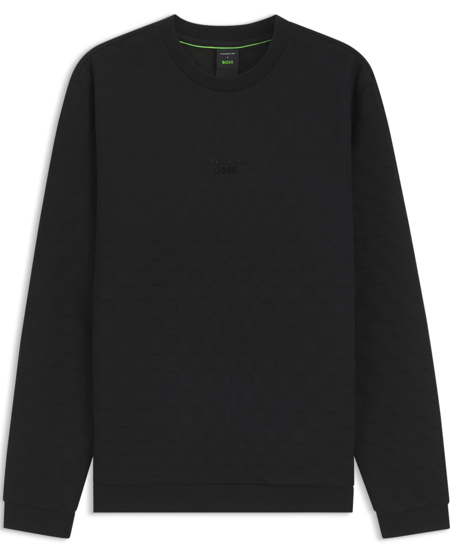 Мужские толстовки Hugo Boss X Porsche BOSS Pasha Check Jacquard, цвет: Чёрный — фото 2