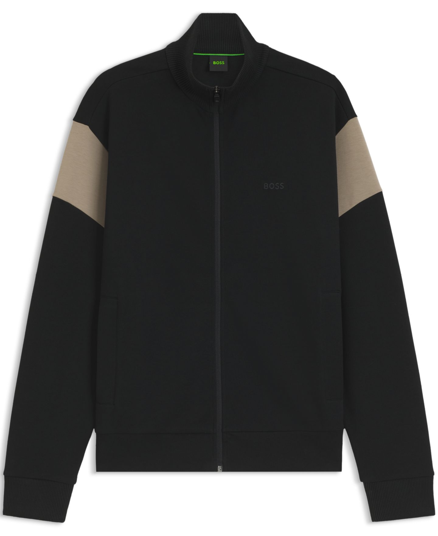 Мужской свитшот Hugo Boss BOSS by Cotton-Blend Regular-Fit, цвет: Чёрный — фото 2