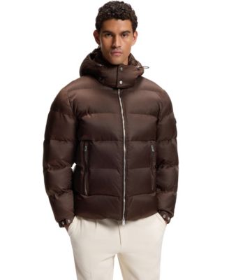BOSS by Men's Water-Repellent Padded Jacquard Jacket