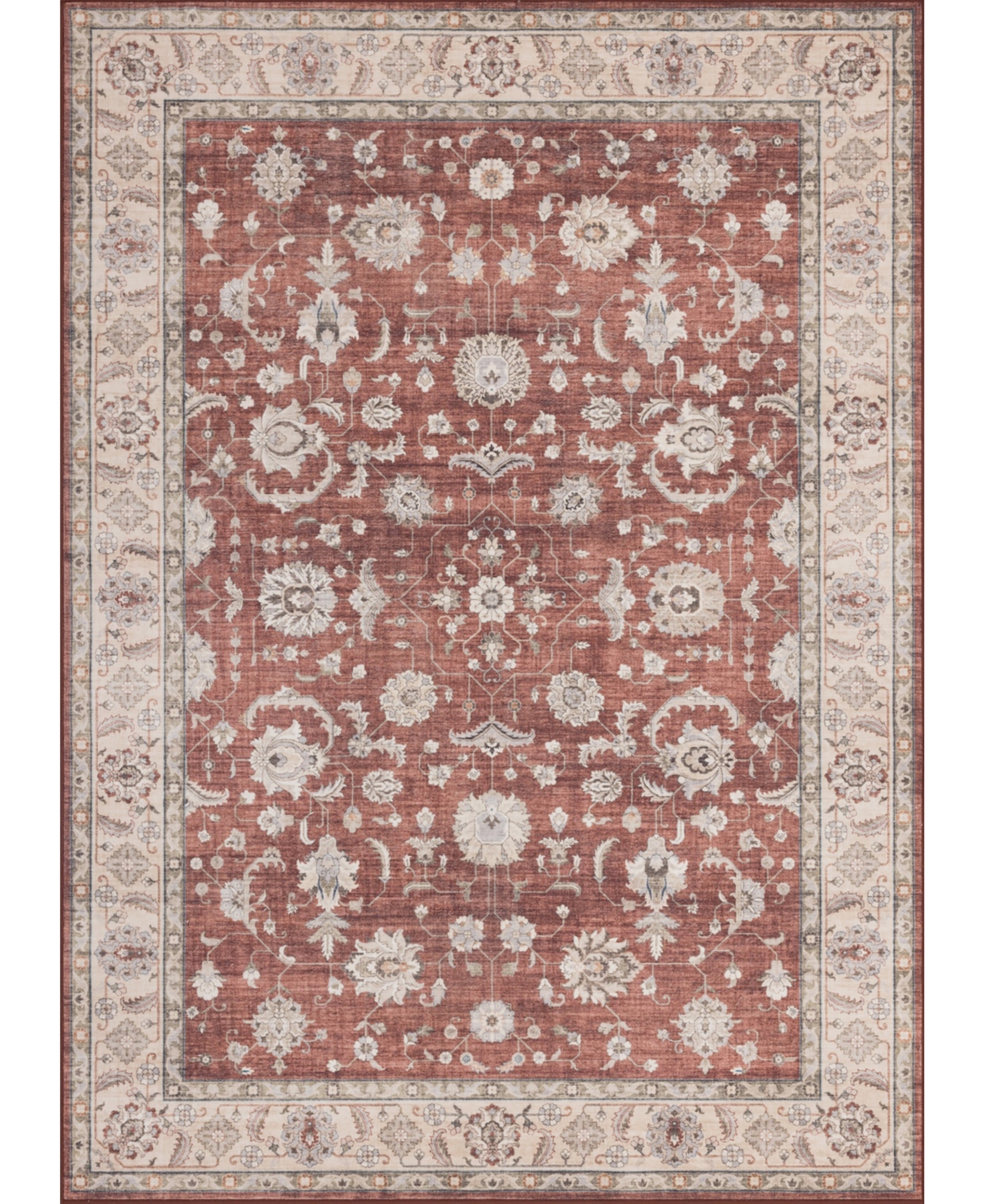 Mink Home Homewell Machine Washable HAM4008 7'10"x9'10" Area Rug