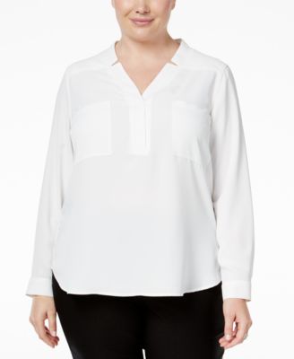 Nine West - Plus Size Crepe Top