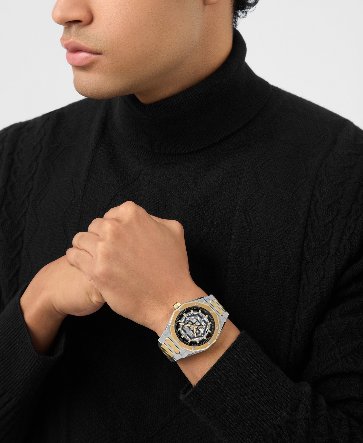 Philipp Plein Deluxe Men's Two Tone Bracelet Watch 44mm