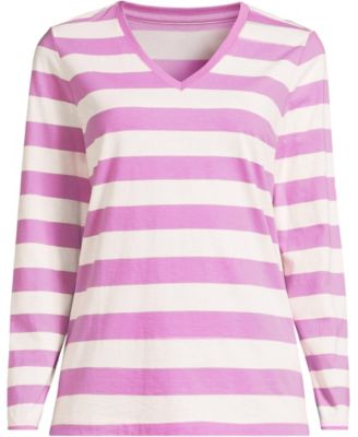Women's Tall Supima Cotton Long Sleeve V-Neck T-Shirt