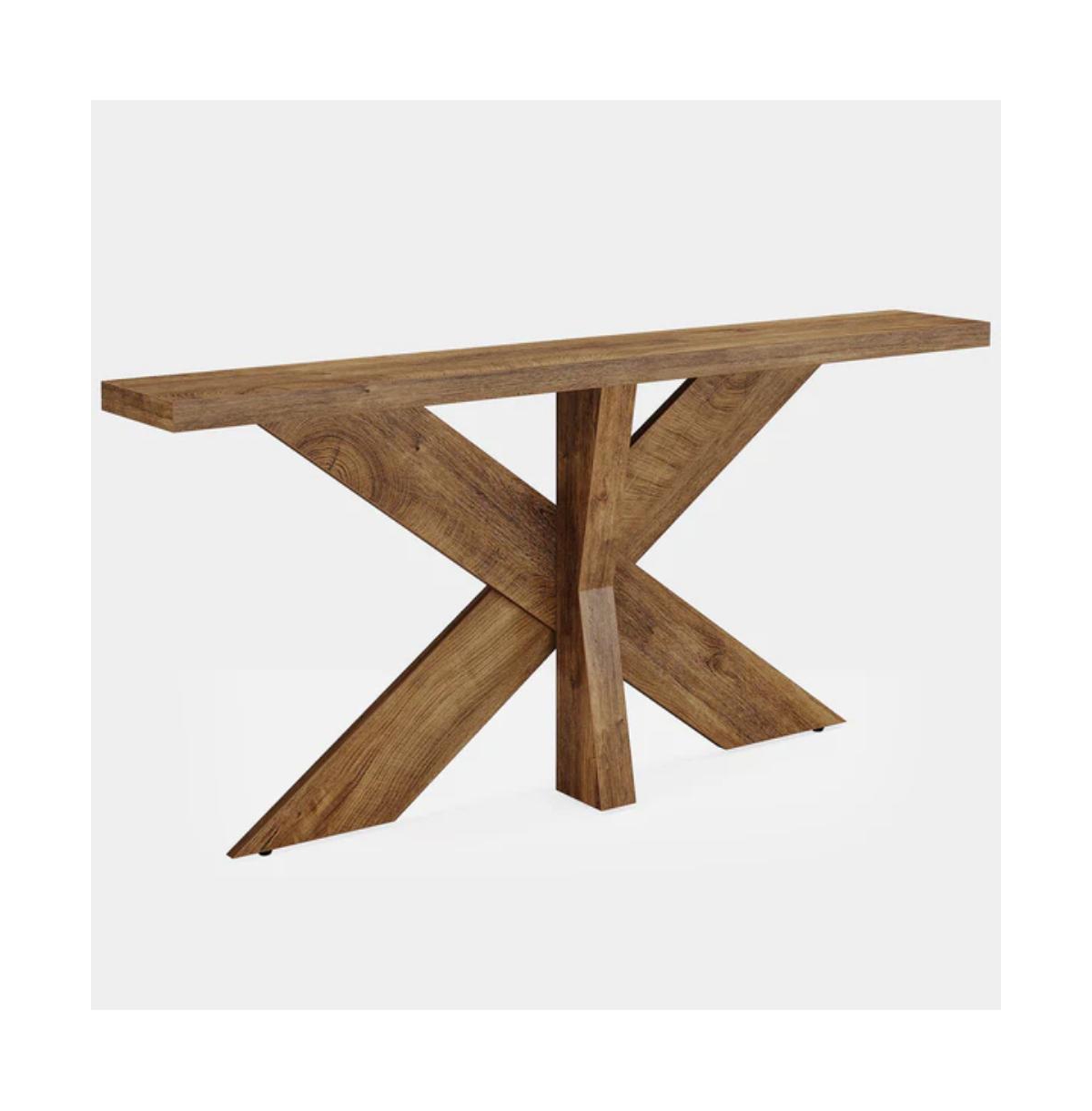 Slickblue 70.9" Farmhouse Entryway Console Table with Wood Design