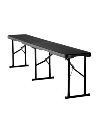 2-Pack 6 ft Portable Folding Bench with HDPE Seat and 2 Carry Bags for Outdoor Picnic Camping
